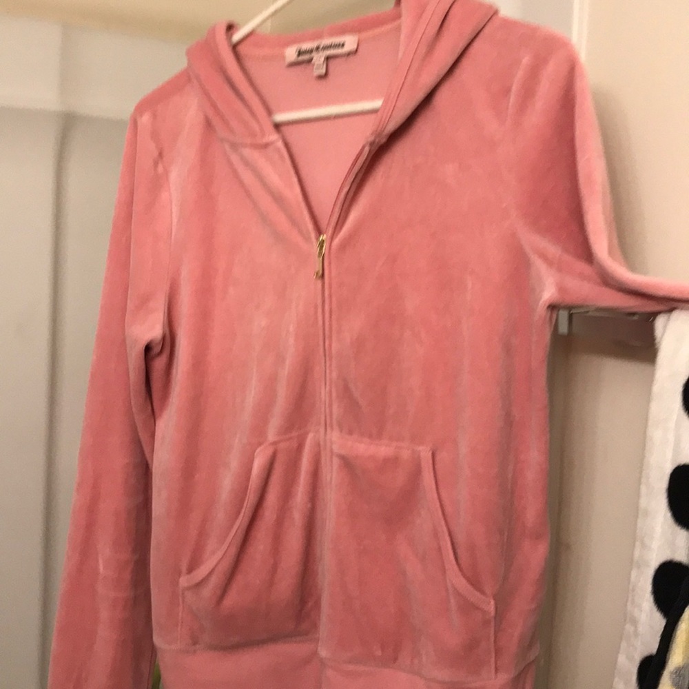 **iso** pale pink velour juicy pants